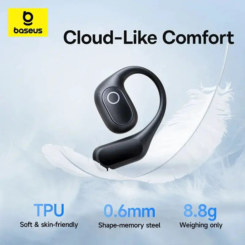 Baseus Eli 2i Fit open-ear wireless earphones with ear hooks, black