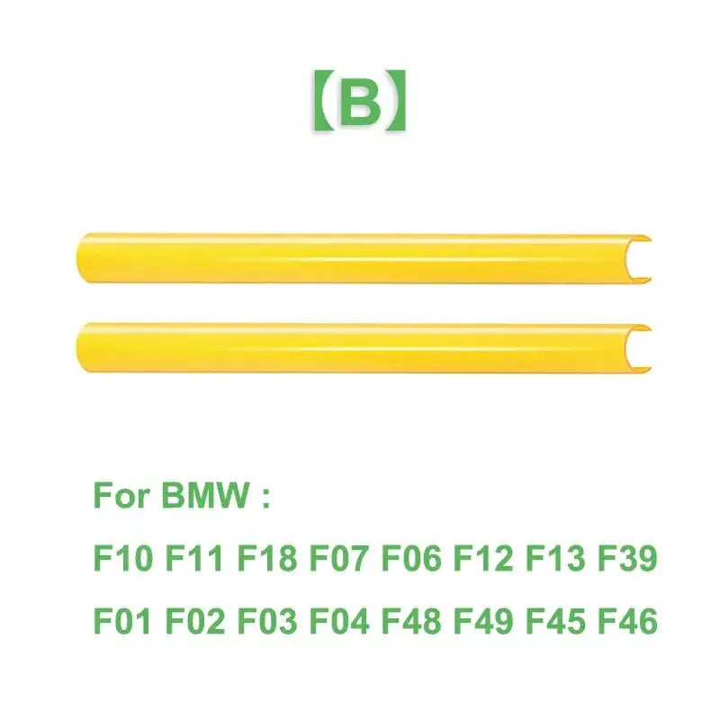2-piece BMW front grille trim strips with V-brace M Sport Bar decoration in yellow by Simples Market