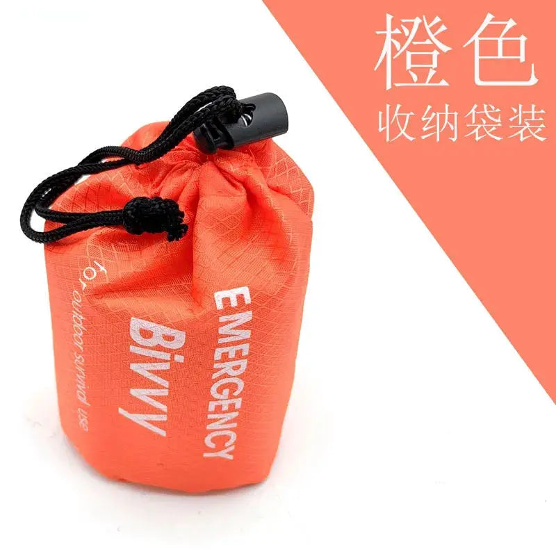 Simples Market orange emergency sleeping bag bivy sack Mylar thermal blanket lightweight waterproof camping shelter