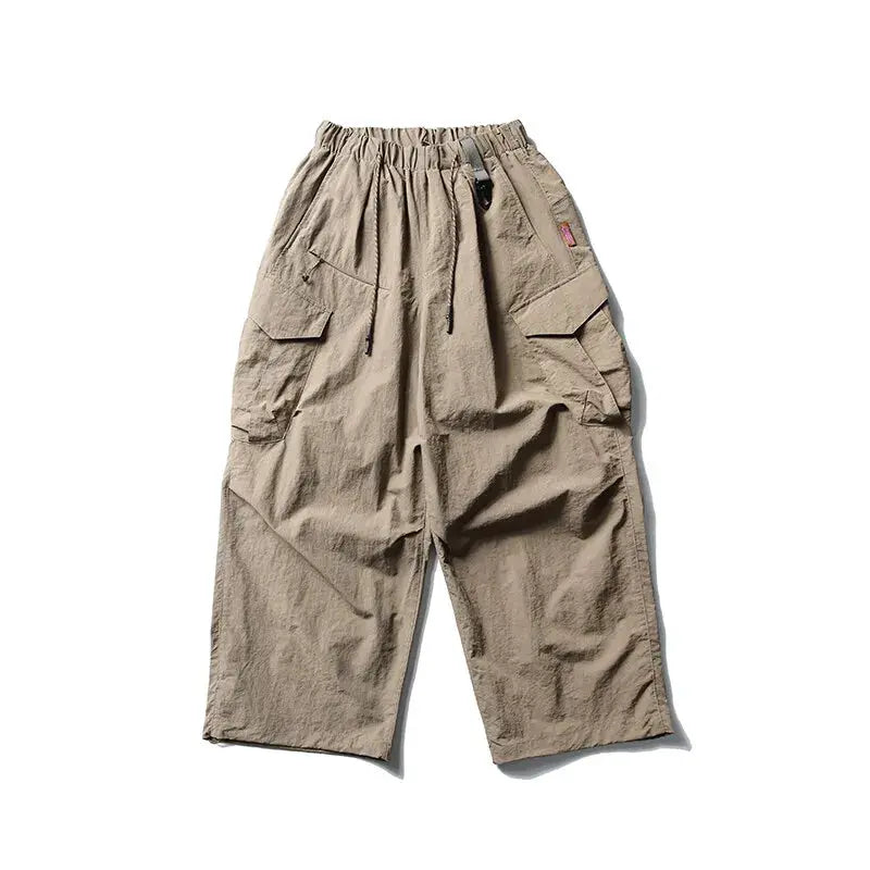 Ultra Loose Lightweight Outdoor Functional Pants, tan khaki unisex cargo track pants by Simples Market