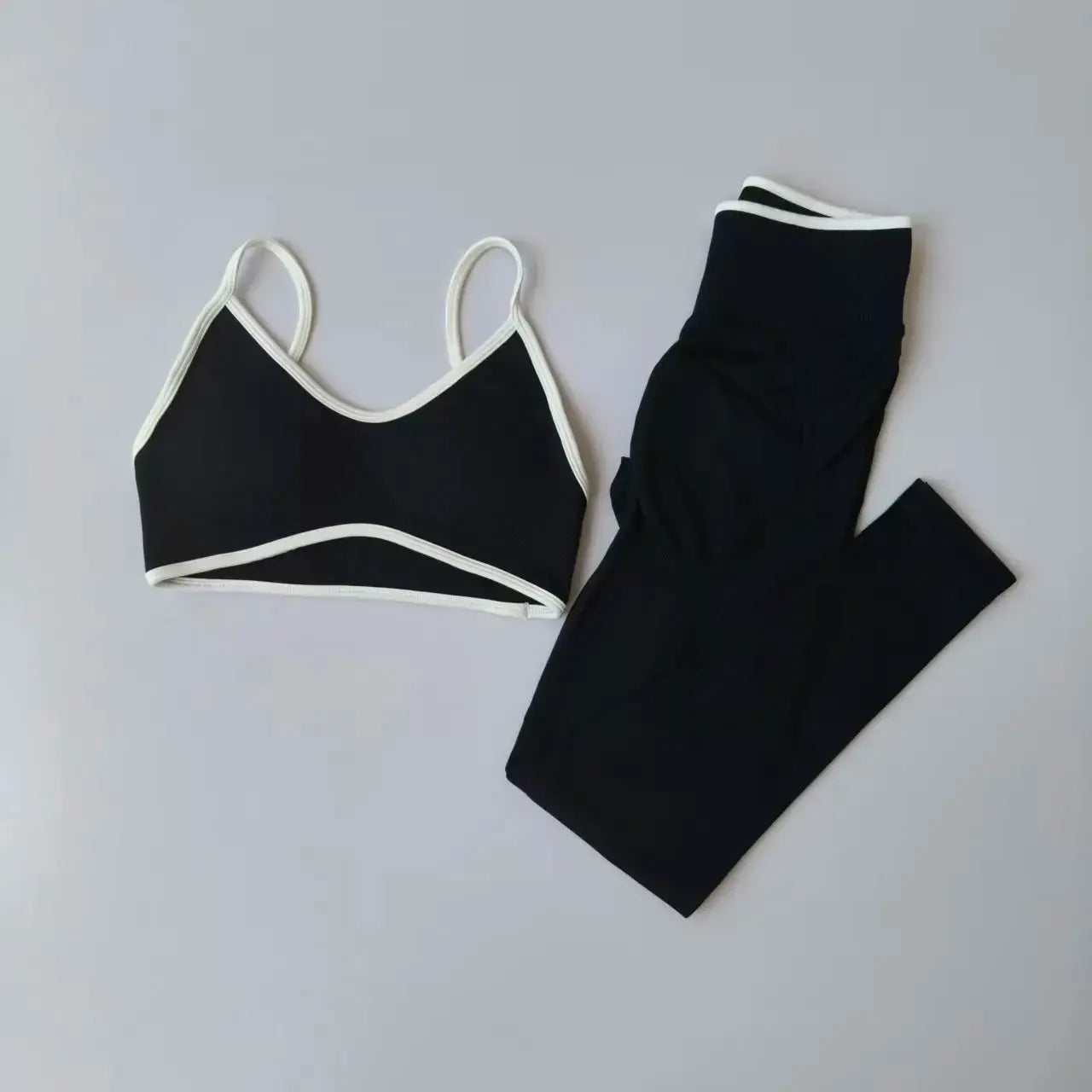 FlexiFit Seamless 2 Piece Legging Set For Women Strappy Sports Bra High Waist Sculpt Leggings Breathable Comfort
