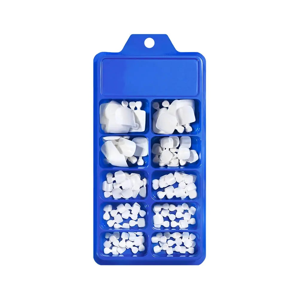 Glamour Nail Natural White Press On Toenails 100Pcs Full Cover Square Acrylic False Nails Kit For Salon Pedicure