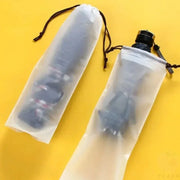 AquaGuard Transparent Waterproof Umbrella Storage Bag Drawstring Organizer For Home And Travel