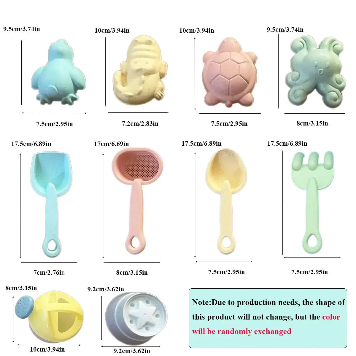11 or 5 Piece Beach Sand Play Water Set With Folding Buckets for Kids Outdoor Sandbox Summer Toys