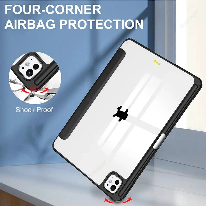 All iPad Models Smart Case With Auto Wake Sleep For Air And Pro Series 2013 Through 2026 Protection Shockproof Dustproof