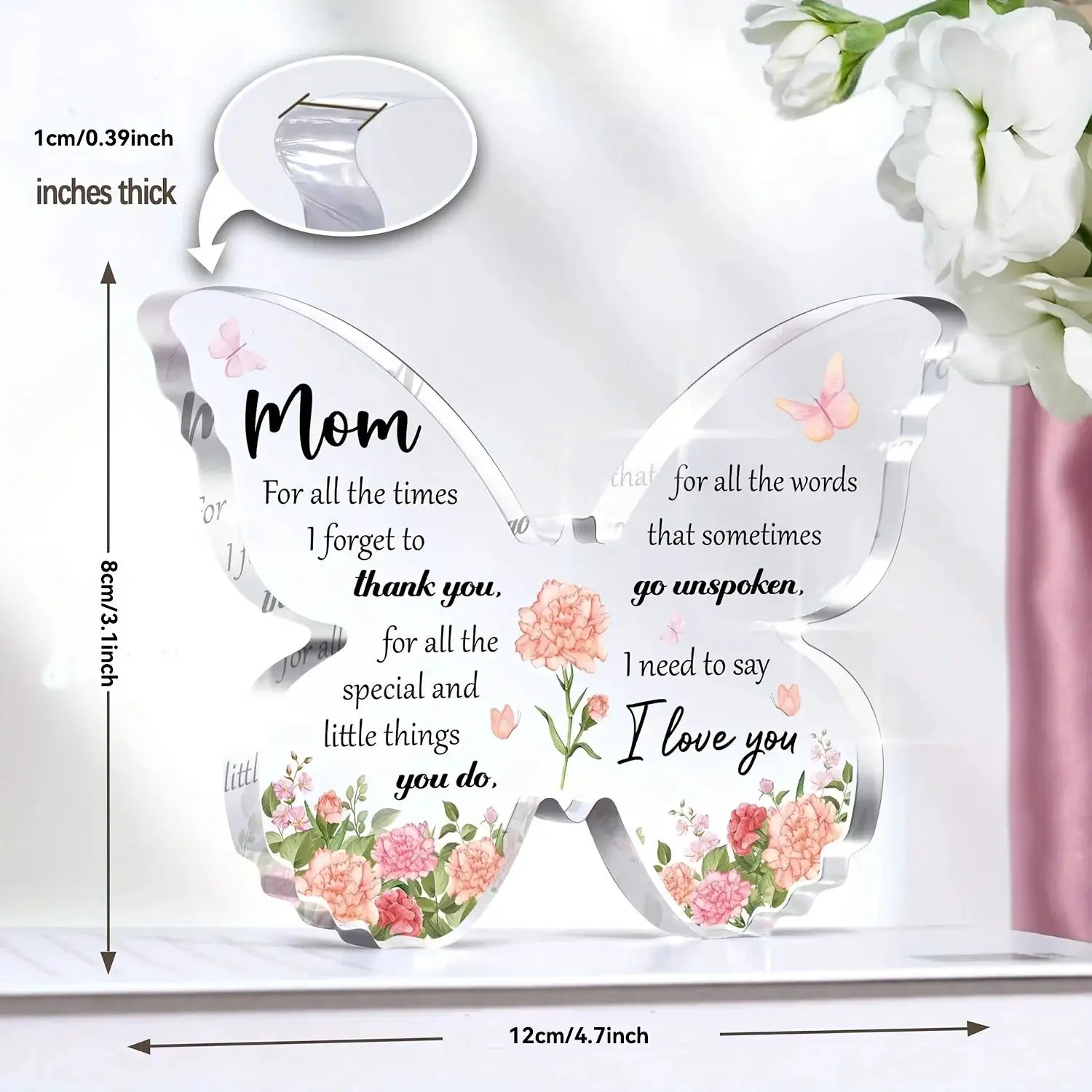 Butterfly Acrylic Decoration Gift For Mom Delicate Birthday Gift From Daughter Or Son