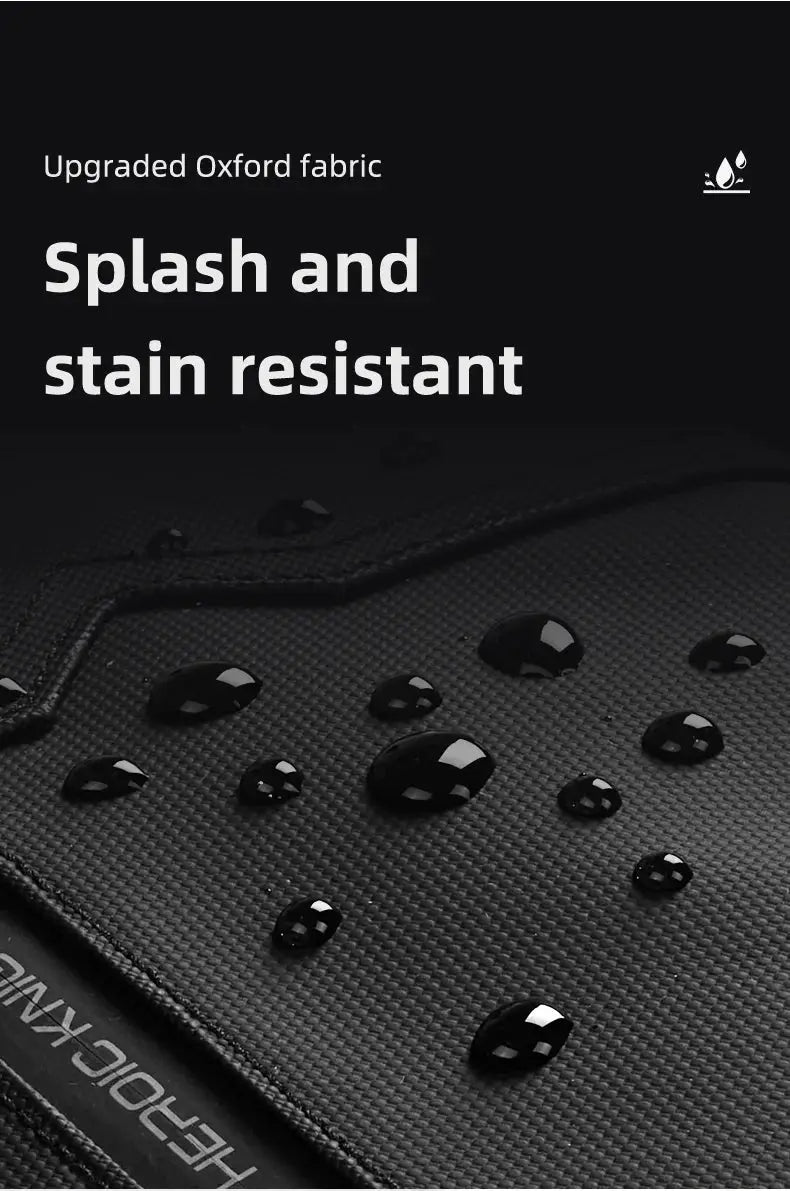 Black Oxford fabric anti-theft men's shoulder bag with water droplets, splash and stain resistant