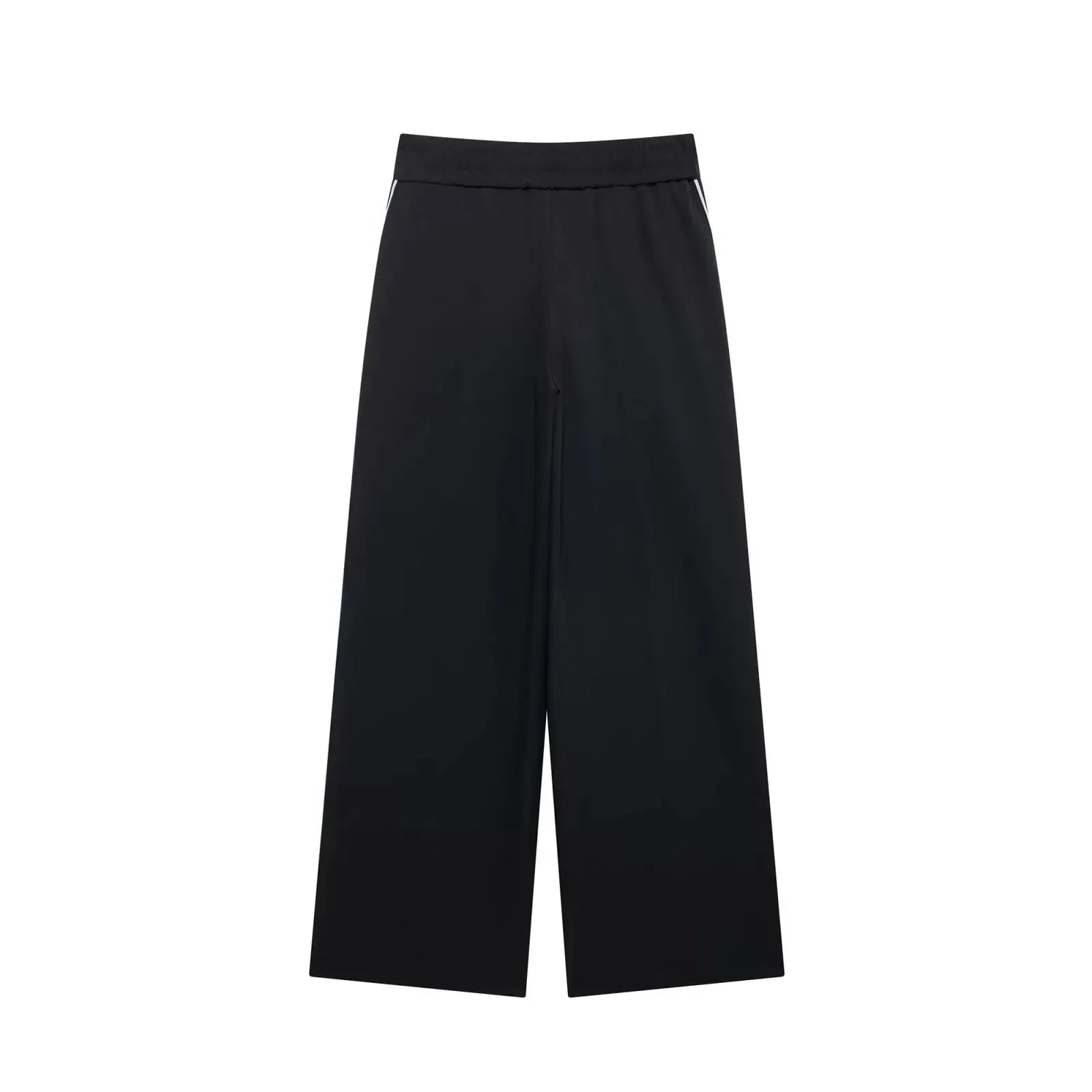 2024 New Women Patchwork Black White Baggy Pants Short Jacket Set