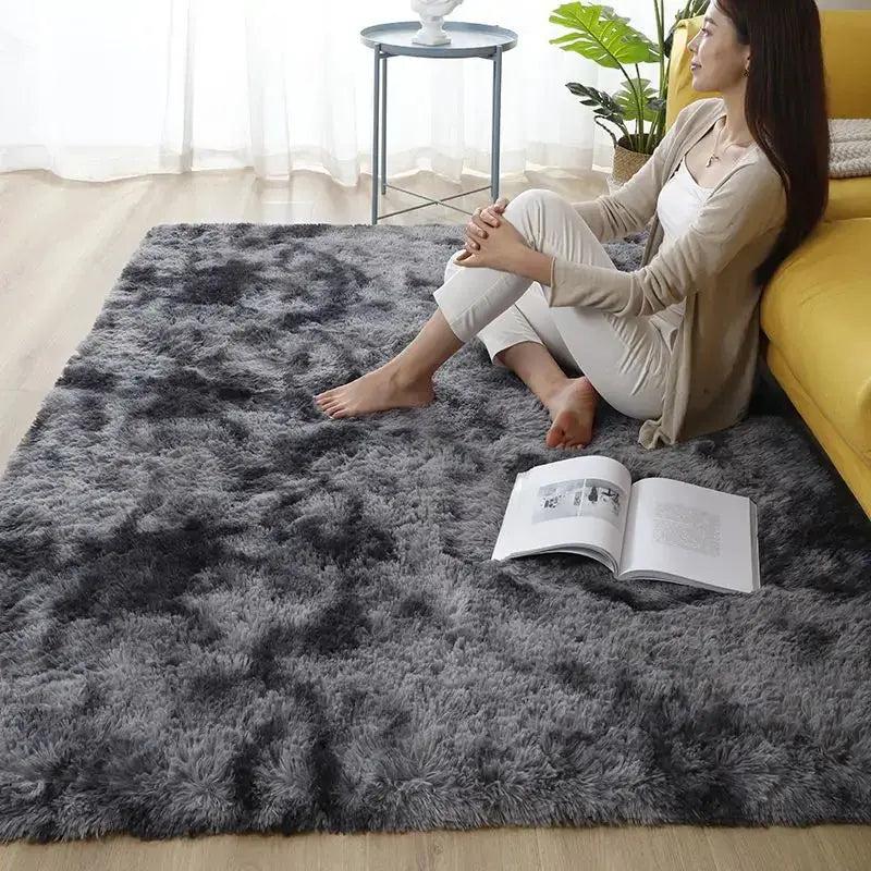 Fluffy Plush Velvet Carpet Rug for Living Room and Bedroom Lounge Soft Floor Mat for Kids Decoration
