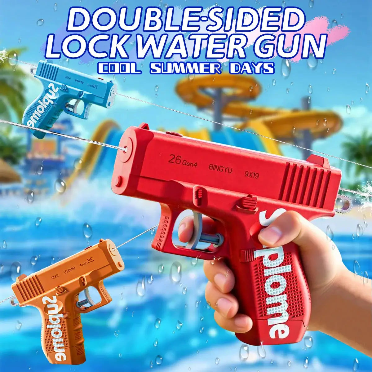 Two Way Handheld Water Gun Toy For Outdoor Summer Play Pool Beach Kids Gift Perfect Mischievous Water Fight
