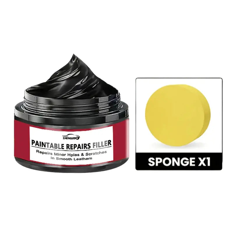 Simples Market Paintable Repairs Filler wax for interior plastics; black paste with yellow sponge X1