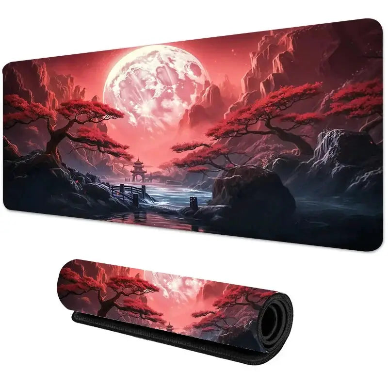 Sakura Scenery Large Extended Anti Slip Rubber Gaming Mouse Pad Desk Pad For Office And Gaming