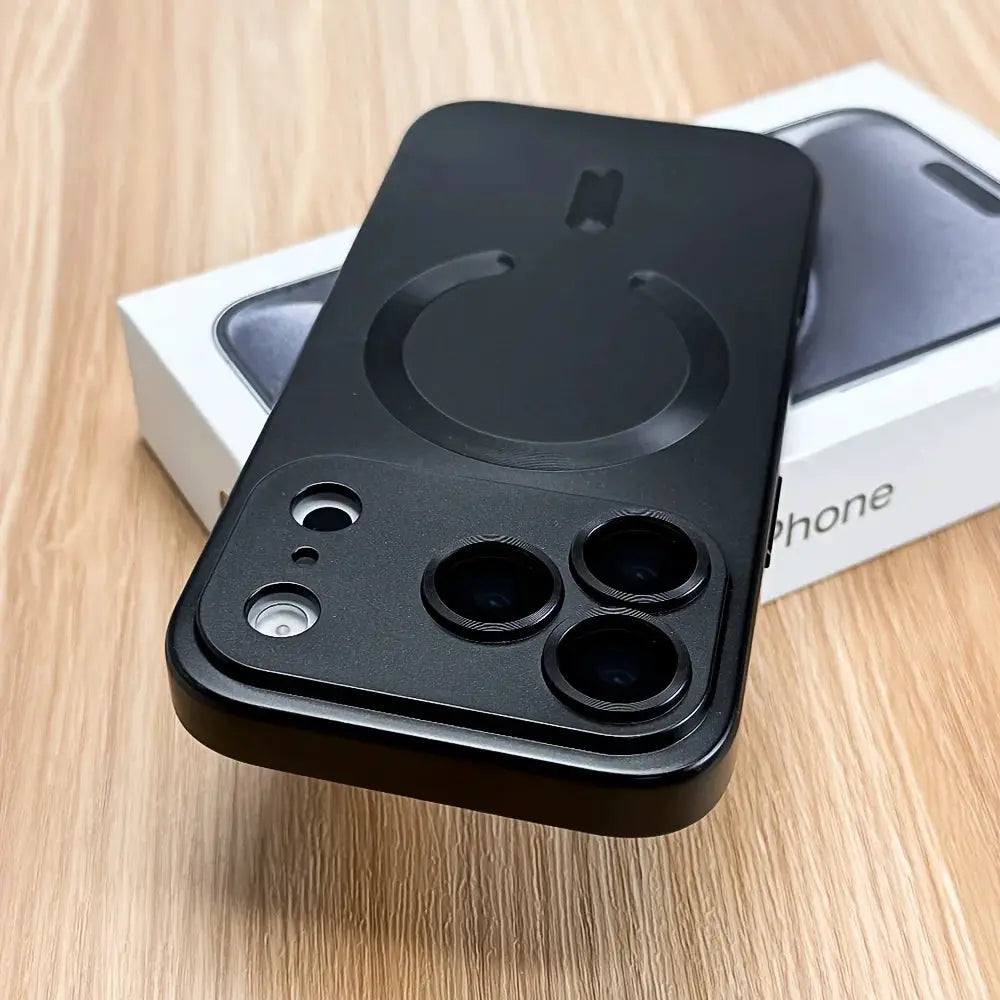 Metallic Paint Magnetic Soft TPU Case For iPhone 17 16 15 14 Plus 13 12 11 Pro Max Wireless Charging Lens Protection
