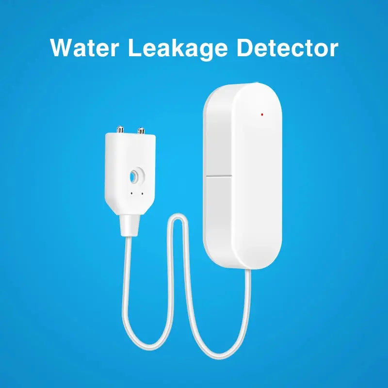 Water Leak Detector by Simples Market; white Zigbee3.0 sensor with gateway module