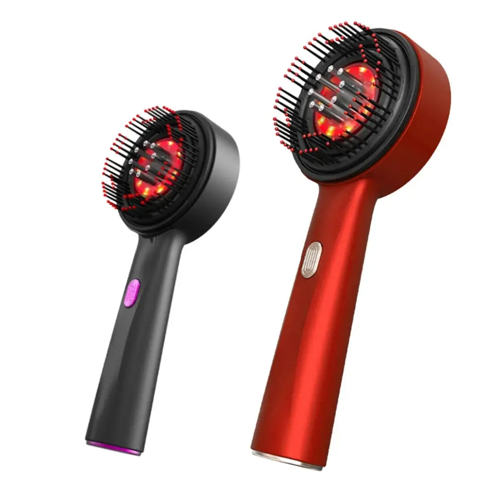 Electric head massager hair growth comb by Simples Market with 630nm red light, 2-pack