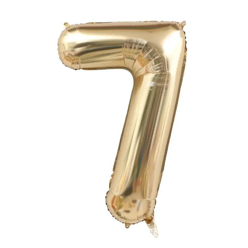 40 Inch White Gold And Light Gold Digital Foil Balloon For Girls Birthday Party Helium Ready Big Number 0 9
