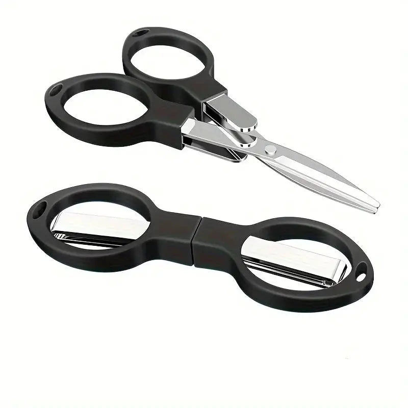1 Piece Versatile Stainless Steel Folding Scissors Retractable Portable for Travel Outdoor Daily Needs
