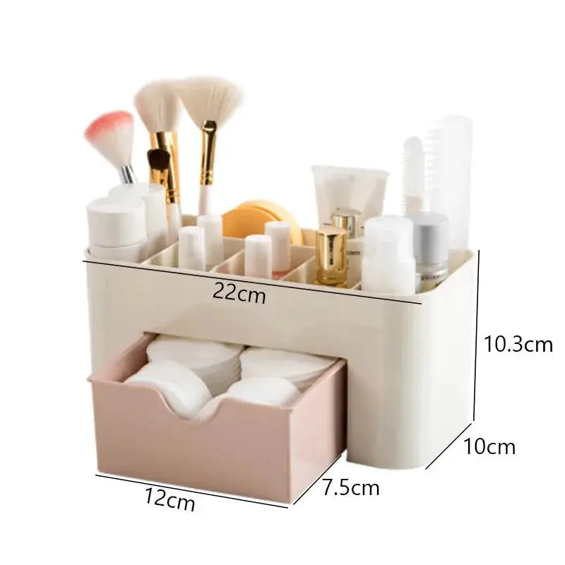 Nail Art Plastic Organizer Container Compact Storage Box For Gel Polish Remover, Cotton Pads, Swabs And Tools