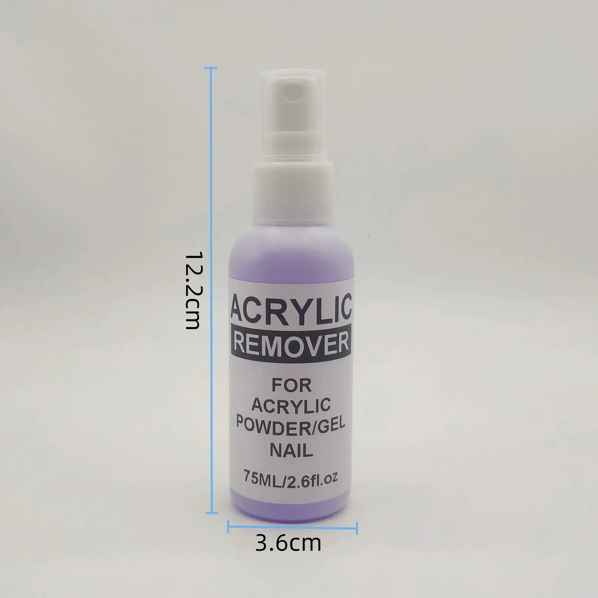 Simples Market acrylic remover bottle, 75ml, purple liquid with white pump