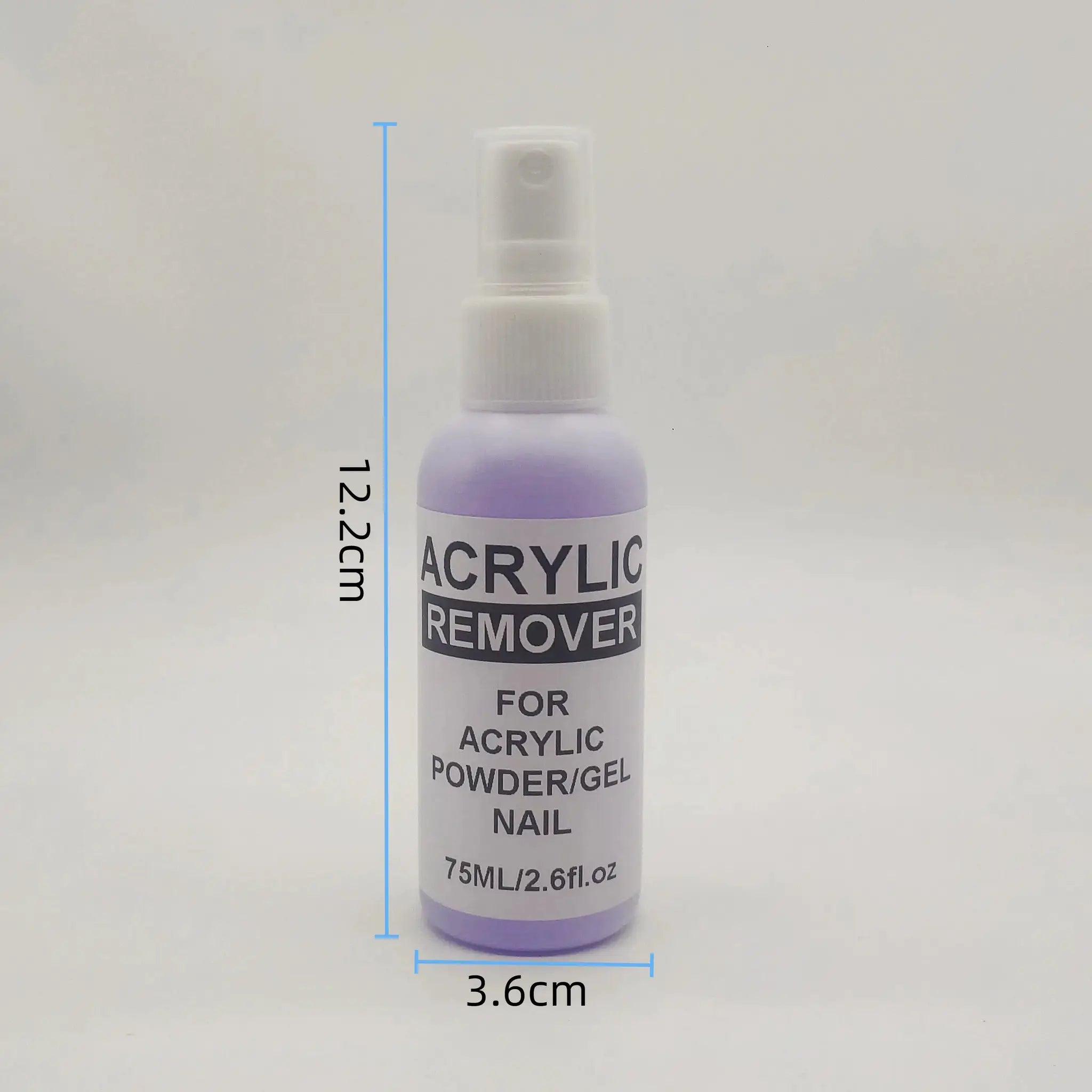 Simples Market acrylic remover bottle, 75ml, purple liquid with white pump