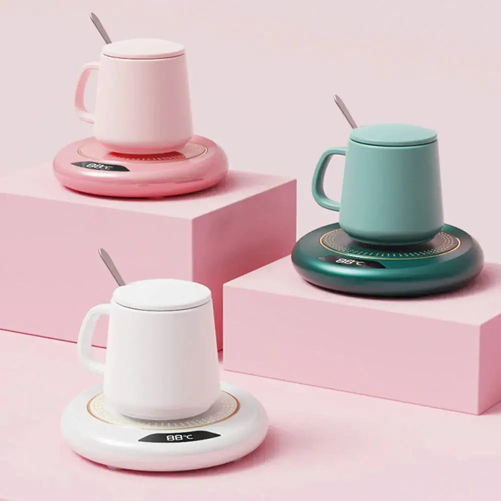 USB Coffee Mug Warmer With Three Temperature Settings For Desk Use