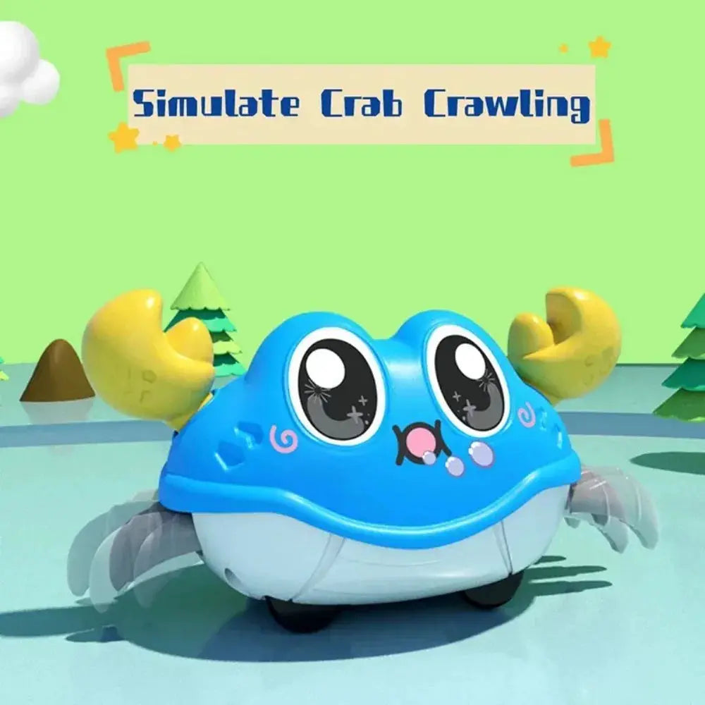 Children's Fun Double Return Force Crab Toy Simulation With Left And Right Shake Crawling And Bubble Blowing For Babies
