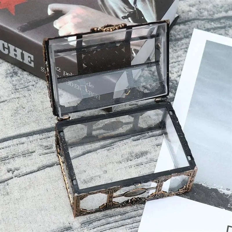 Transparent Plastic Pirate Treasure Box Crystal Gem Jewelry Box Storage Organizer Chest For Jewelry And Trinkets