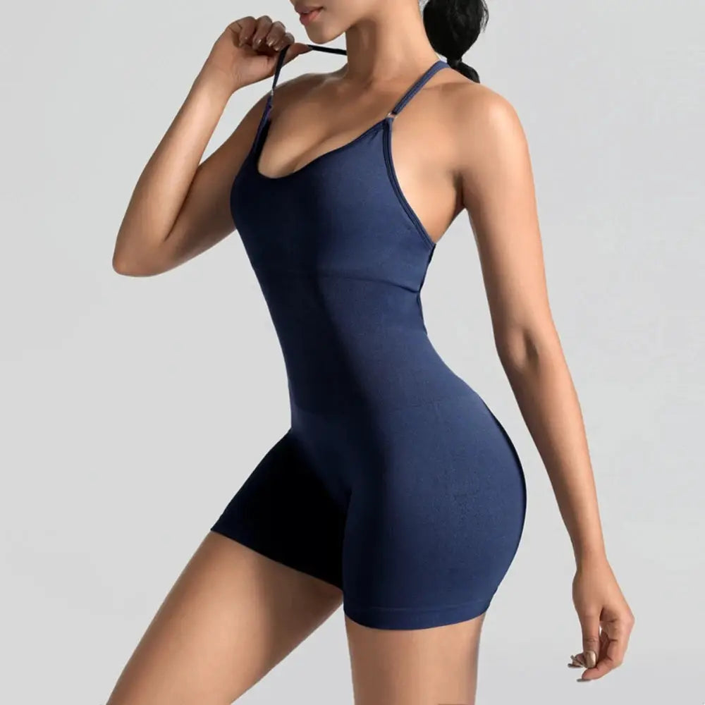 FlexAura Womens Yoga Sets Gym Jumpsuits Seamless Nylon Elastane Activewear for Ultimate Comfort and Flexibility
