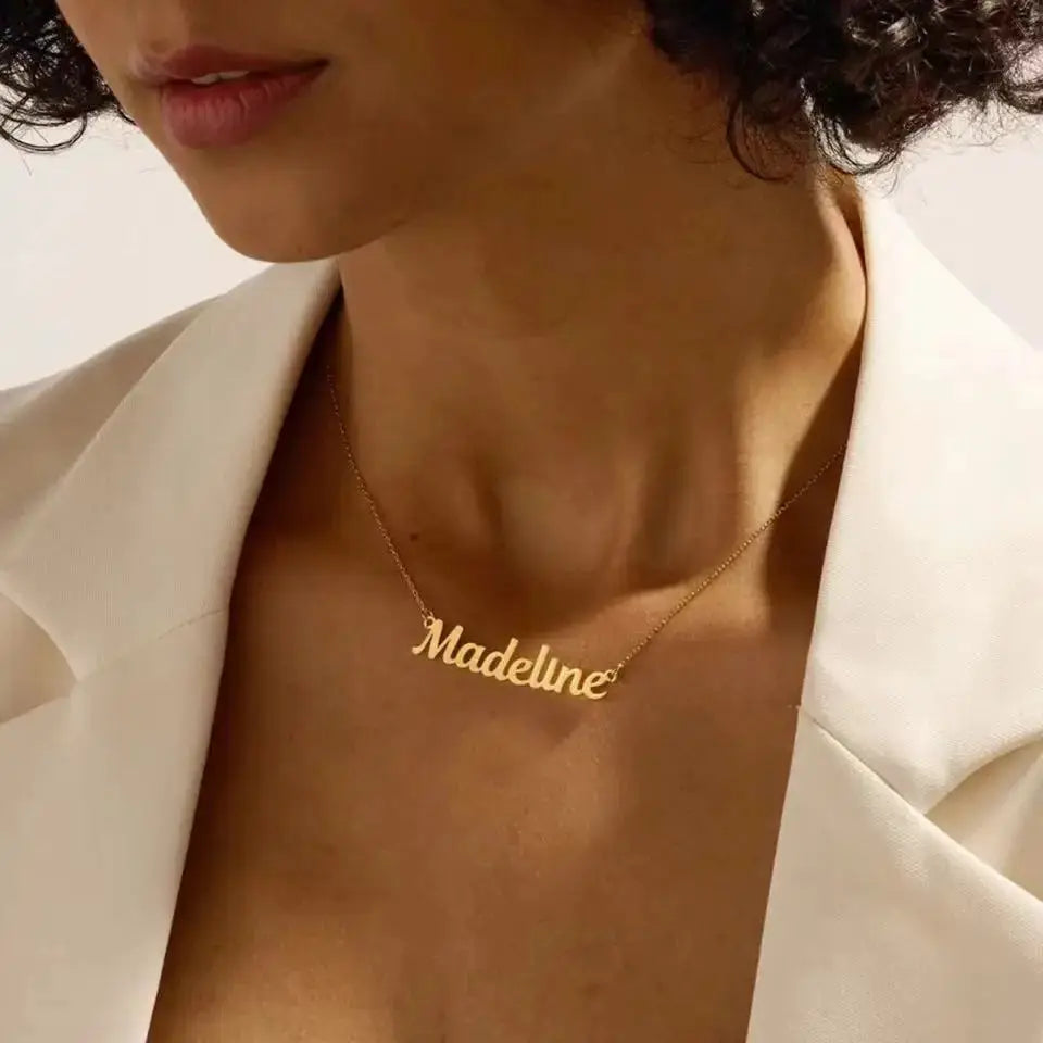 Customized Name Letter Necklace In Stainless Steel With Simple Pendant Clavicle Chain For Women Valentines Day Gift