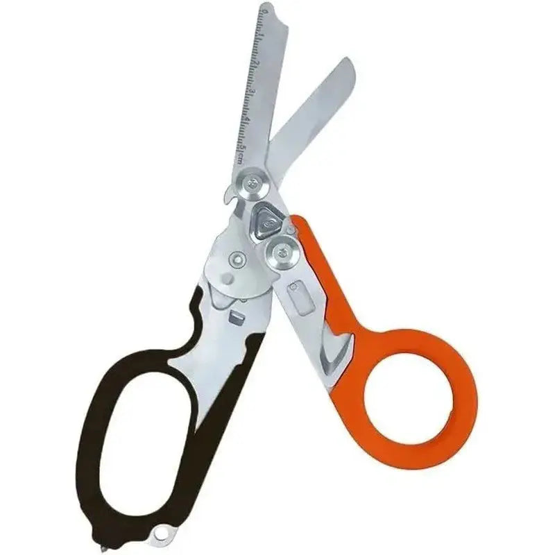 Multifunctional Emergency Response Shears With Strap Cutter And Glass Breaker For Outdoor Rescue