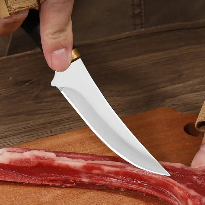 TrailForge All Purpose Kitchen And Outdoor Knife Durable Stainless Steel For Boning Filleting And Camping