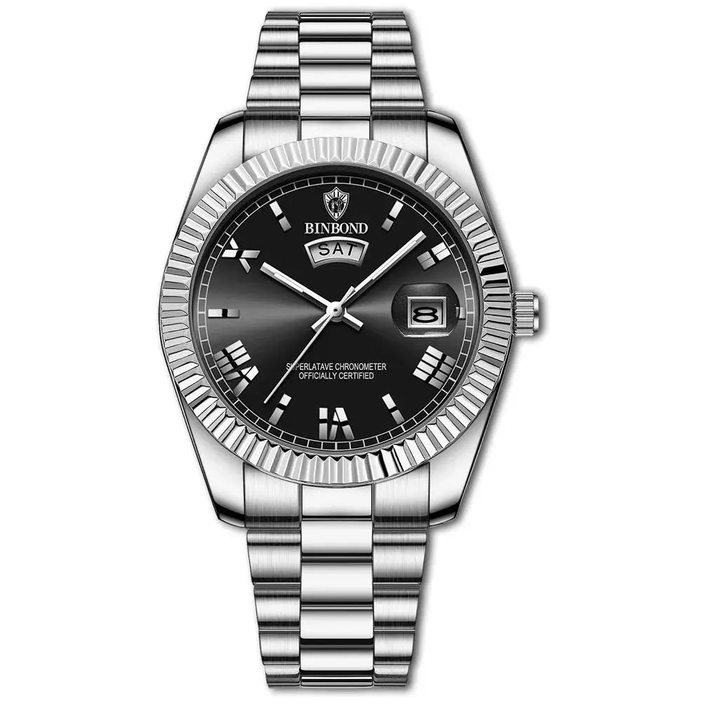 Binbond Mens Business Sports Quartz Watch Waterproof Luminous Calendar Wristwatch Premium Quality