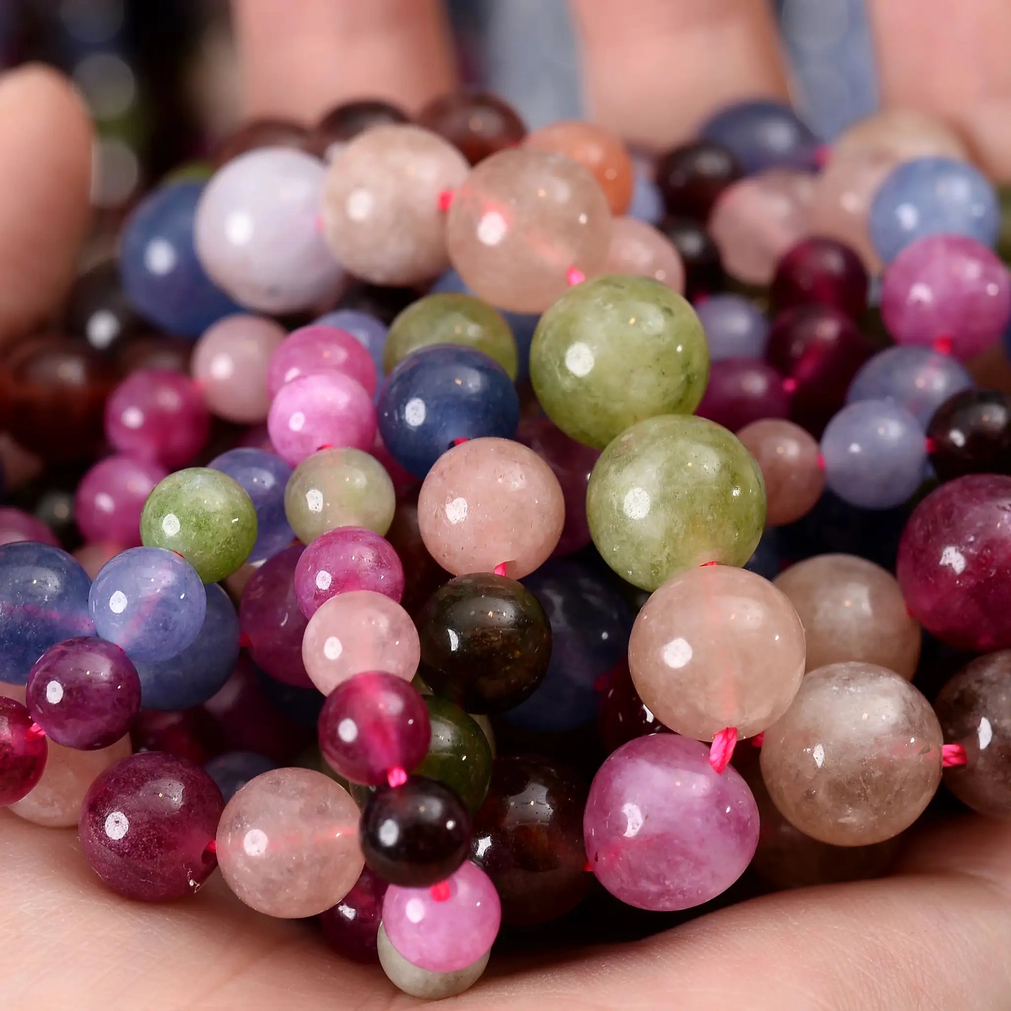 Natural Stone Beads Lava Jasper Tiger Eye Quartz Agate Round Beads 4 To 12mm For Jewelry Making DIY Bracelet Accessories