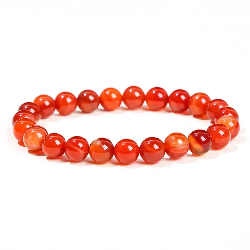 JD Natural Stone Beads Bracelet Amethyst Tiger Eye Crystal Quartz Agate Unisex Bangle Reiki Healing Jewelry Gift