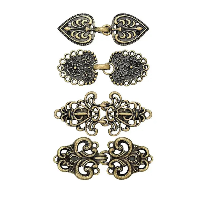 HeritageWeave Vintage Sweater Clips Durable Metal Cape Shawl Cardigan Fasteners For Dresses And Shirts