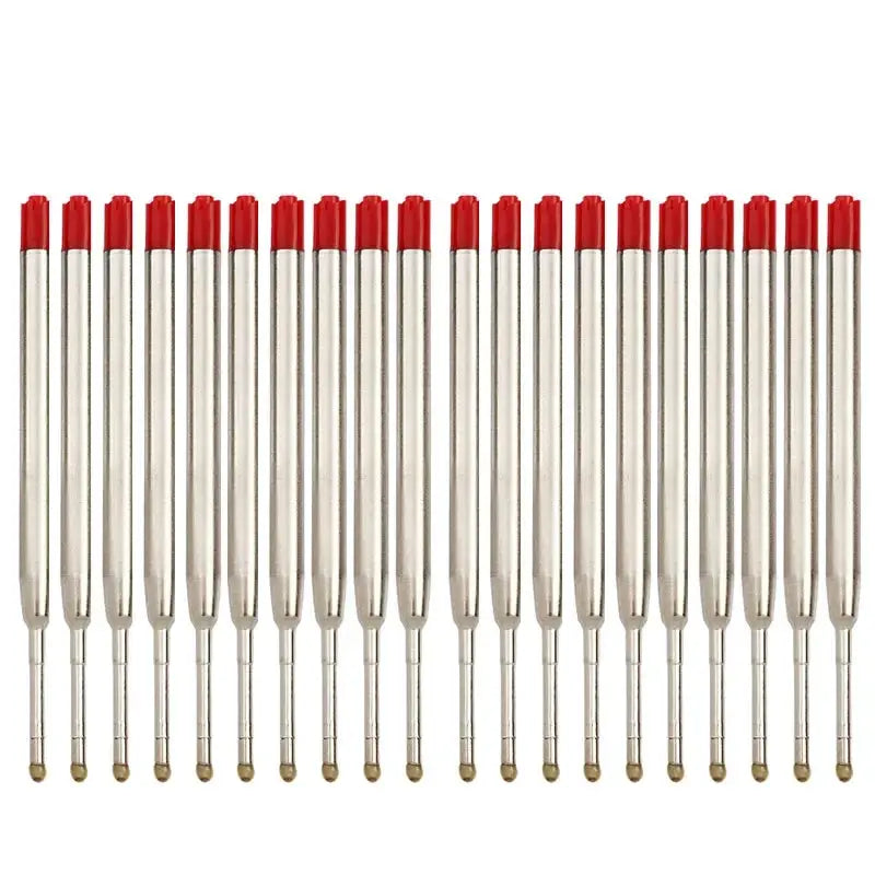 Simples Market ballpoint pen refills for Parker pens, metal barrels with red caps