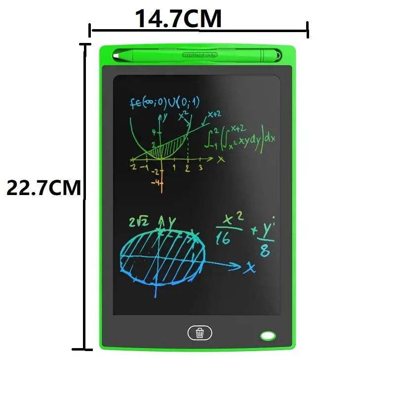 Drawing tablet Simples Market green LCD writing board with stylus, 14.7cm x 22.7cm