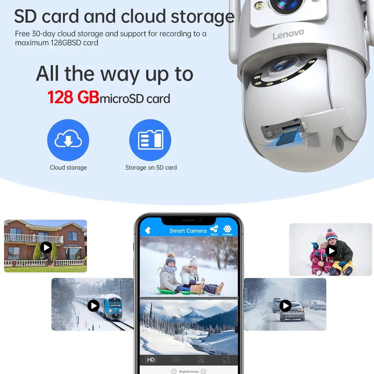 Lenovo 4K outdoor dual-lens PTZ security camera with auto-tracking and ONVIF, Simples Market