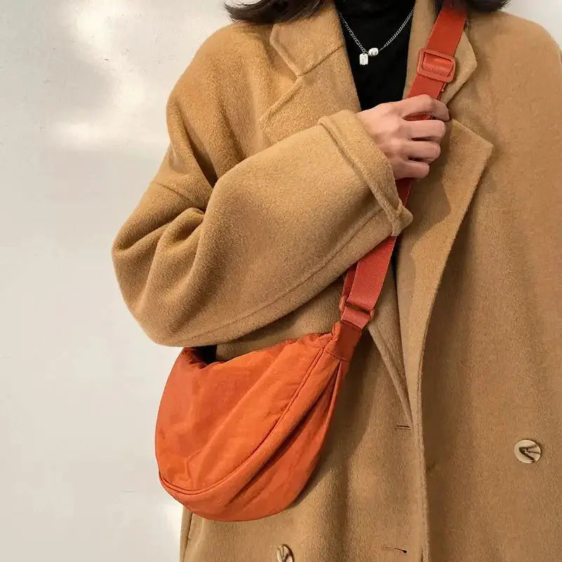 Womens Nylon Hobo Messenger Bag Vintage Style Durable Everyday Carry Adjustable Shoulder Strap