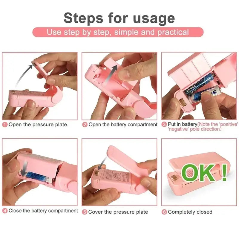 Mini Heat Bag Sealing Machine Portable Food Packaging Sealer For Plastic Bags Closure