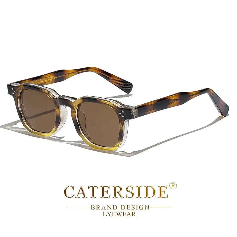 Caterside Fashion Unisex Small Frame Square Sunglasses Personalized Design With UV400 Lenses