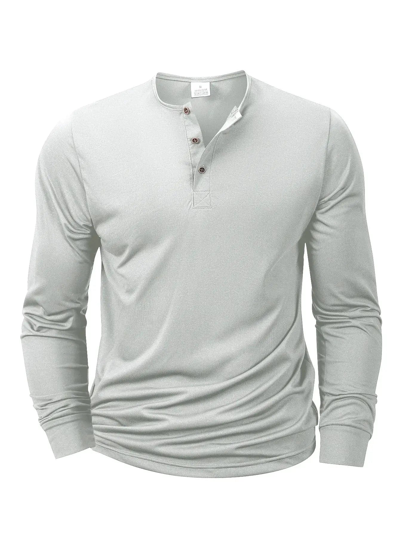 Men's Long Sleeve Henley Neck T Shirt Slim Fit Bottoming Shirt For Fitness And Casual Comfort