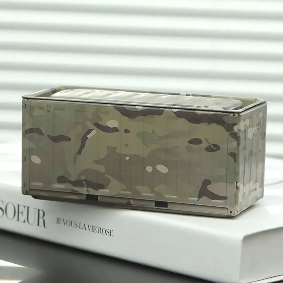 CargoCraft Miniature Iron Storage Box Desktop Organizer For Small Items And Industrial Decor