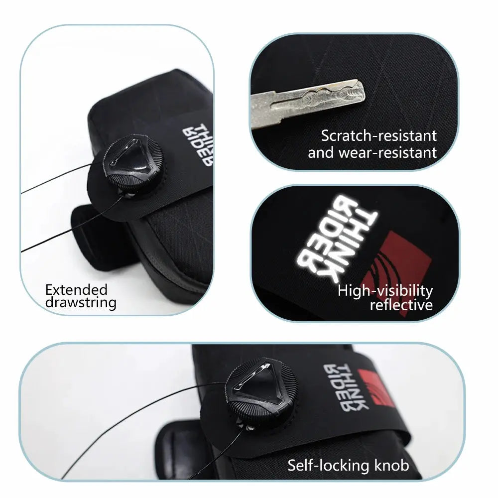 ThinkRider Bicycle Saddle Bag 0.5L Mini Portable Tail Bag for MTB and Road Bikes Reflective Tool Kit Storage