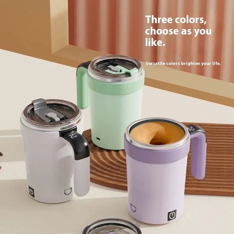 Smart Temperature Measuring Magnetic Automatic Stirring Cup Portable Electric Coffee Mug 380ML For Sports And Fitness