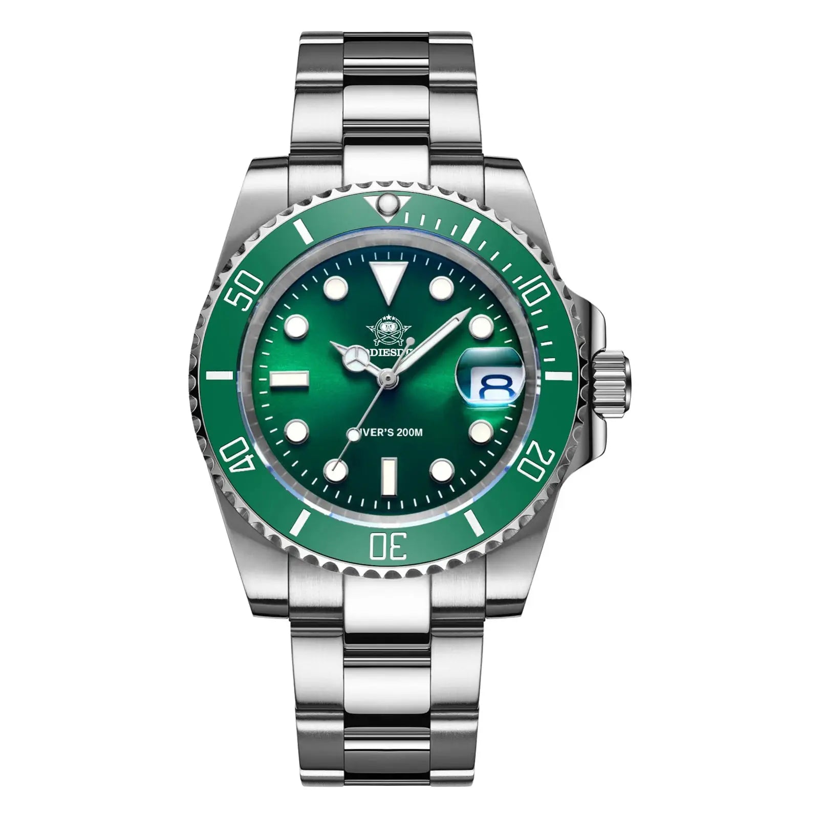 ADDIESDIVE Stainless Steel Watch Mens European American Business Leisure Quartz 200m Water Resistance