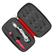 9 In 1 Light Up Crochet Hook Set USB Rechargeable Ergonomic Crochet Hooks LED Lighted Knitting Tools With Case