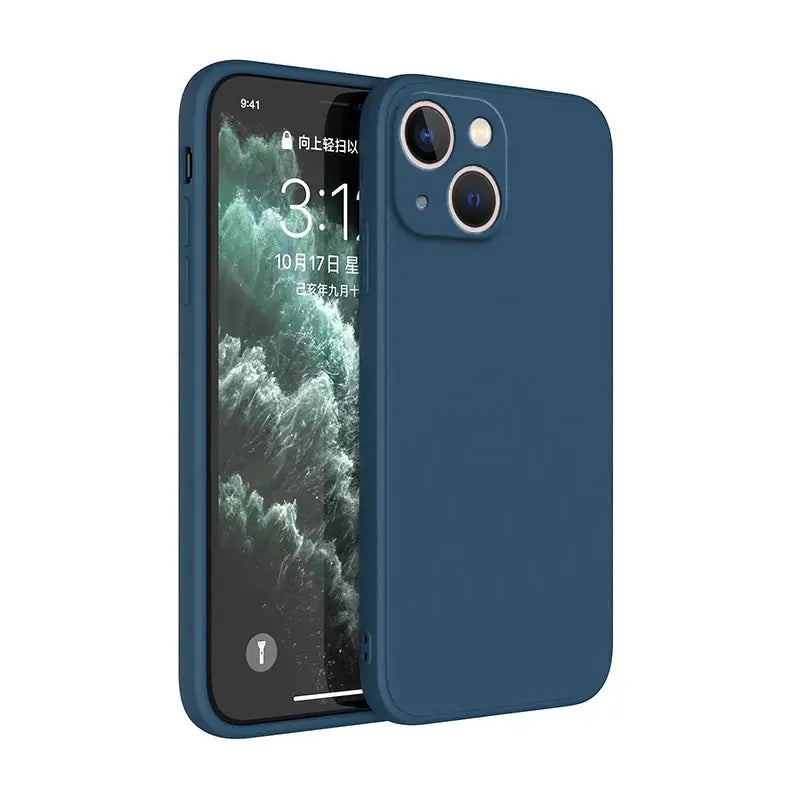 Square Liquid Silicone Phone Case With Luxury Camera Protection For iPhone 11 12 13 14 Plus Pro Max Mini
