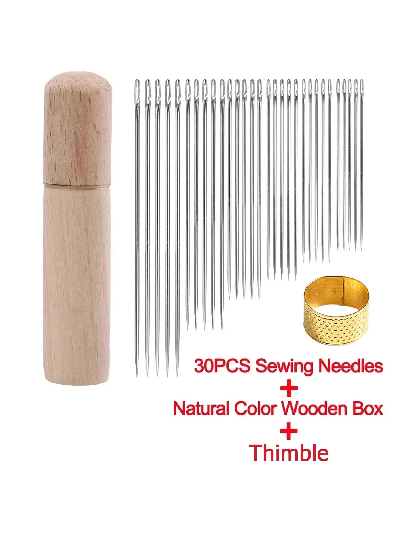 Side Hole Blind Sewing Needles Stainless Steel Self Threading Hand Sewing Pins For DIY Home Crafts Elderly Friendly