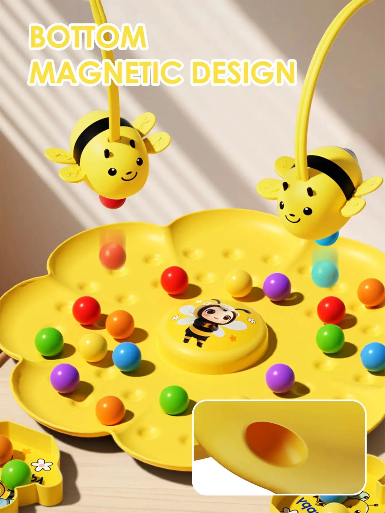 Little Bumblebee Multifunctional Board Game Puzzle Fishing Toys Educational Interactive Game For Kids Family Gift